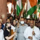 Opposition parties holds tiranga march and boycotts tea hosted by speaker