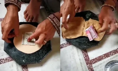 Woman Makes Paratha with 500 RS Note