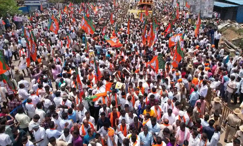 Amit Shah rally Gundlupet Assembly Constituency of Chamarajanagar District