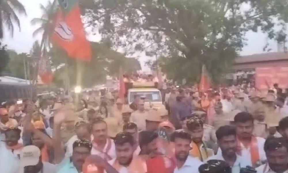 basavaraj bommai election rally at gubbi