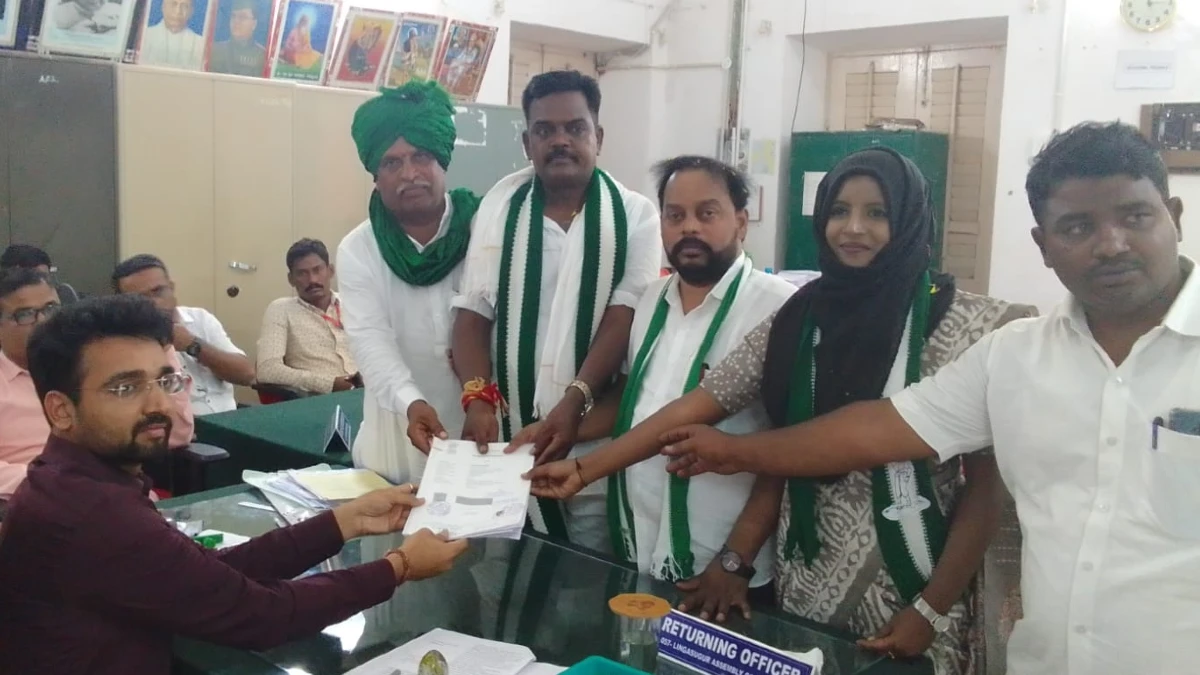 Submission of nomination papers by JDS leaders including Revanna