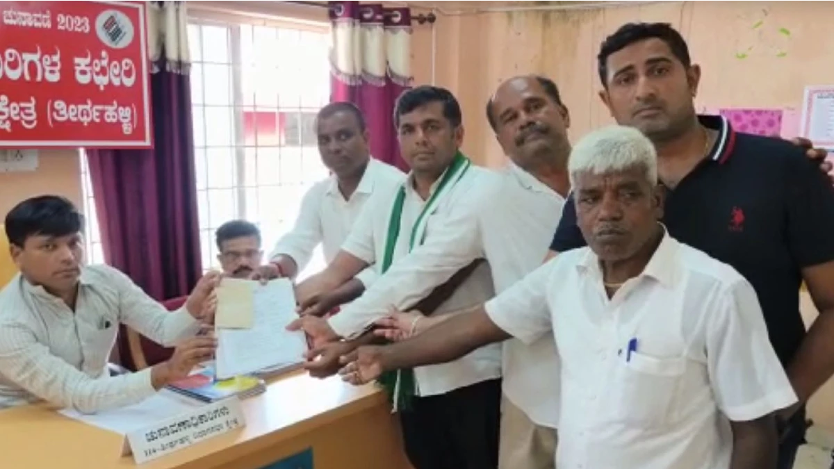Submission of nomination papers by JDS leaders including Revanna