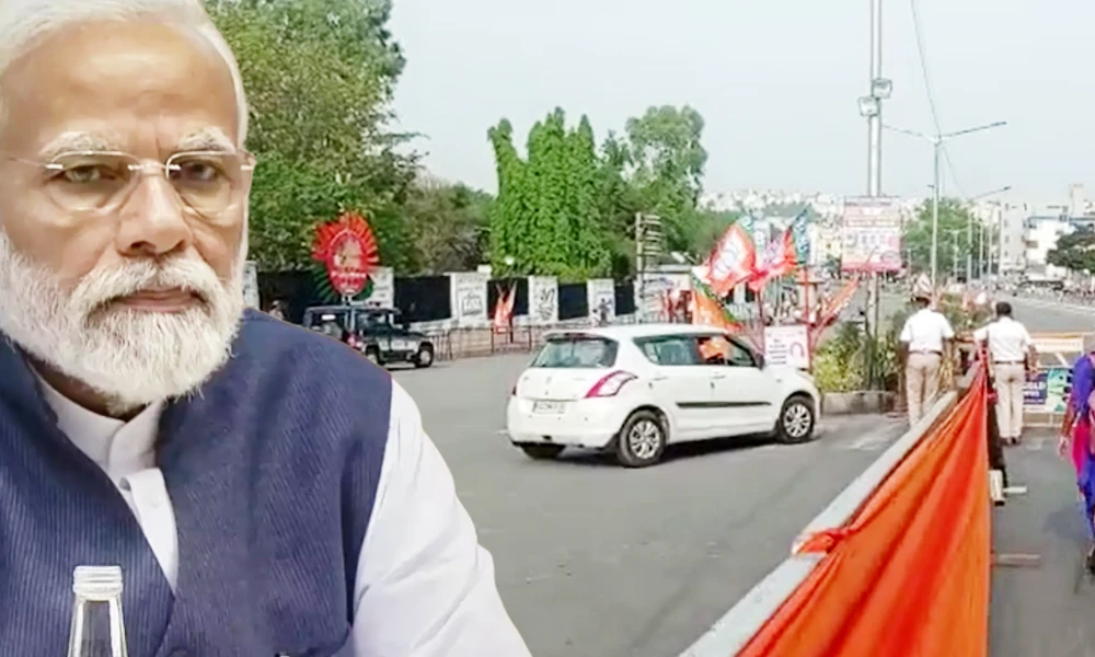 Road bandh for Modi road show Trapped patients and brides and children Public outcry erupts Modi in Karnataka updates