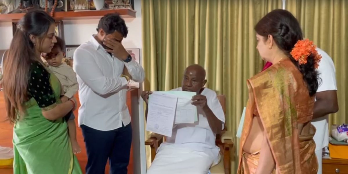 Nikhil Kumaraswamy filed his nomination on the day of his wedding anniversary