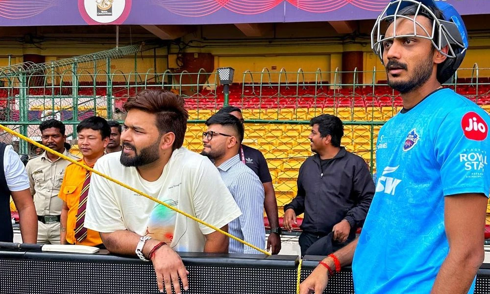 Rishabh Pant watched Delhi Capitals practice in Bangalore