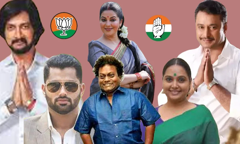 sandalwood stars kiccha sudeep , Darshan Thoogudeepa in election campaign
