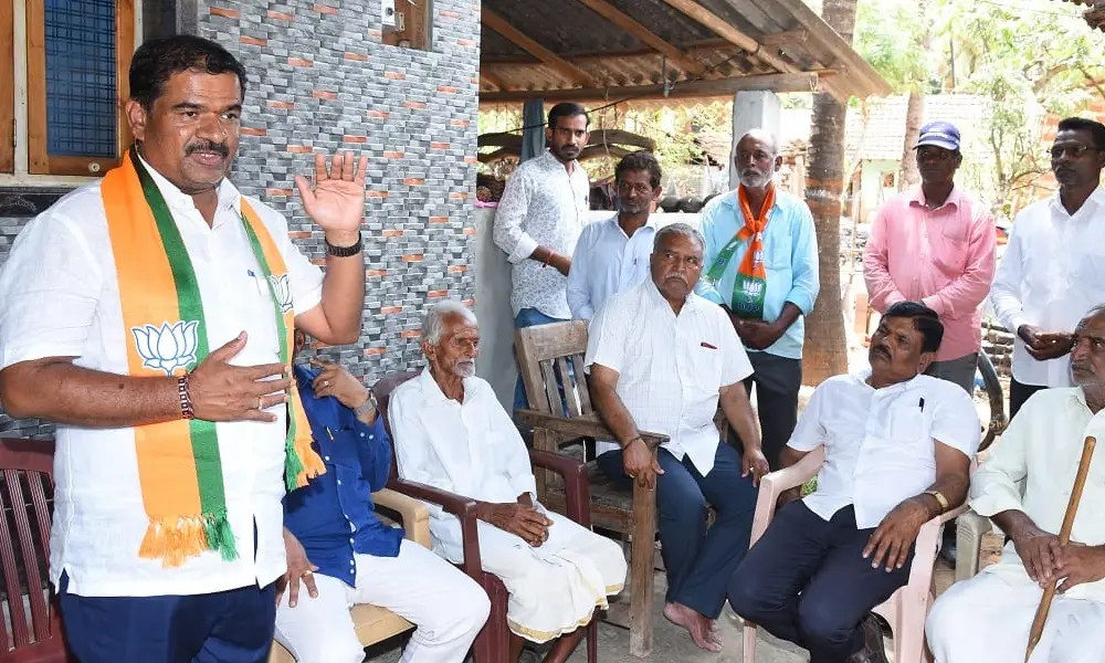 BJP candidate Ashok Naik campaigns in Shantipur village Karnataka Election 2023 updates
