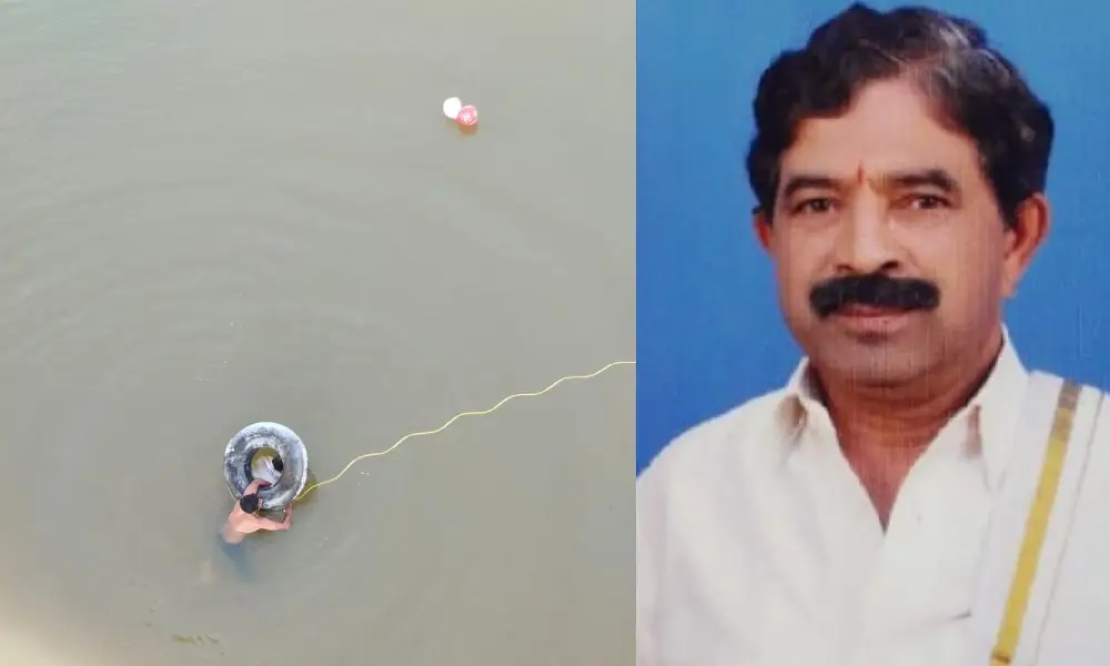 Man jumps into kumaradhara river tying balloons