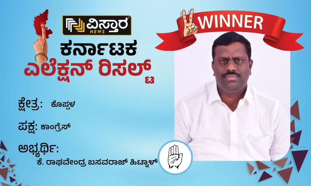 Koppala Election Results: Raghavendra Basavaraj Hitnal of Congress won in Koppala