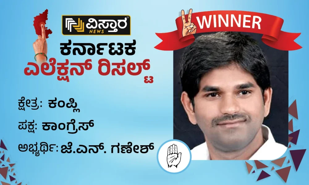 Kampli Election Results JN Ganesh of Congress wins in Kampli constituency