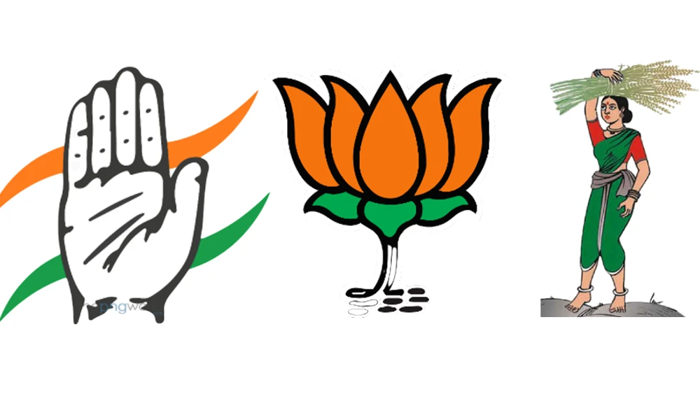 BJP candidate came to polling booth with party flag, Congress leaders objected