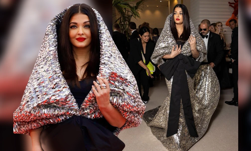 Cannes 2023 Aishwarya Rai Bachchan In A Giant Silver Hood