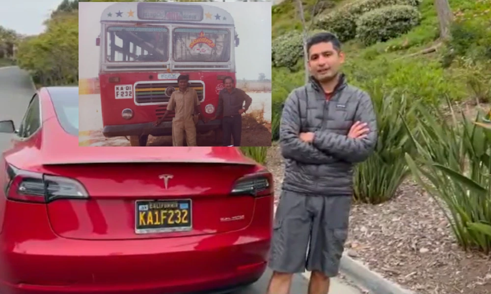 BMTC Bus Number In America's Tesla Car; This Kannadiga's Story Will Melt Your Heart