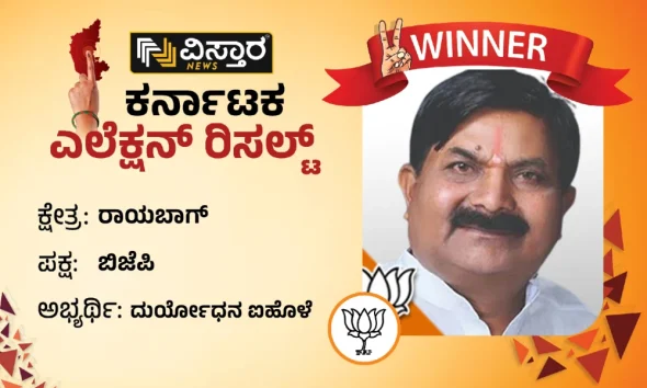 duryodhan aihole won the raibag constituency