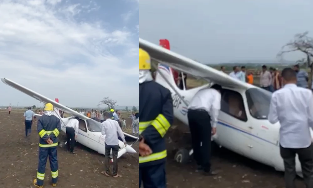 Emergency plane landing In Belagavi