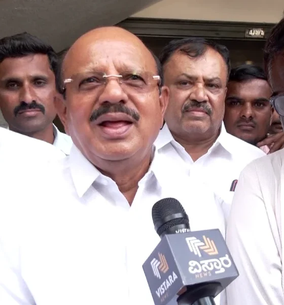 TB Jayachandra speaking with media