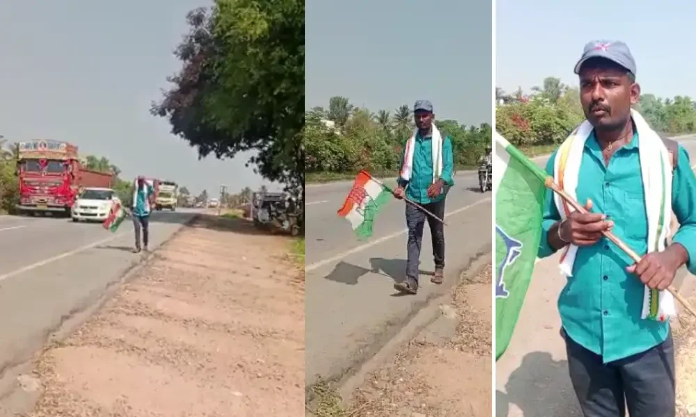 karnataka-cm: Siddaramaiah fans reach Bangalore from davanagere by walk