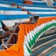 preparations are on in Kanteerava stadium for the sworn in ceremony