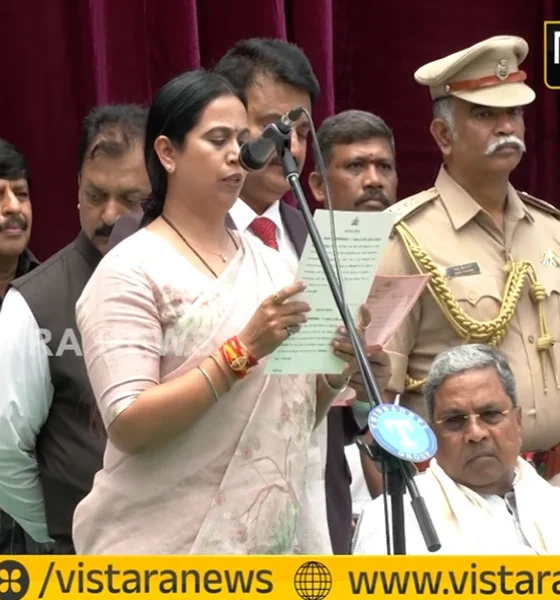 Laxmi Hebbalkar oath taking as a minister