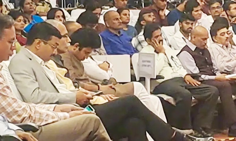 Tejasvi Surya sleeps during PM Narendra Modi address at Rozgar Mela