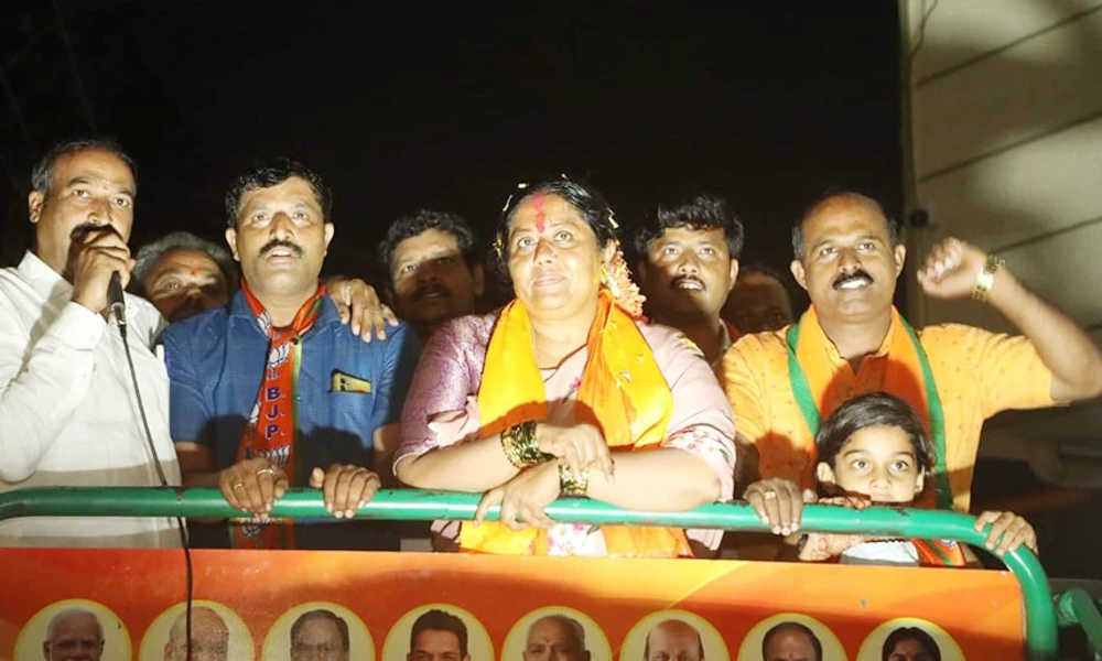 Manjula Aravind Limbavali says Support BJP for all round development of Mahadevapura constituency