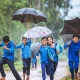 Children Play In Rain