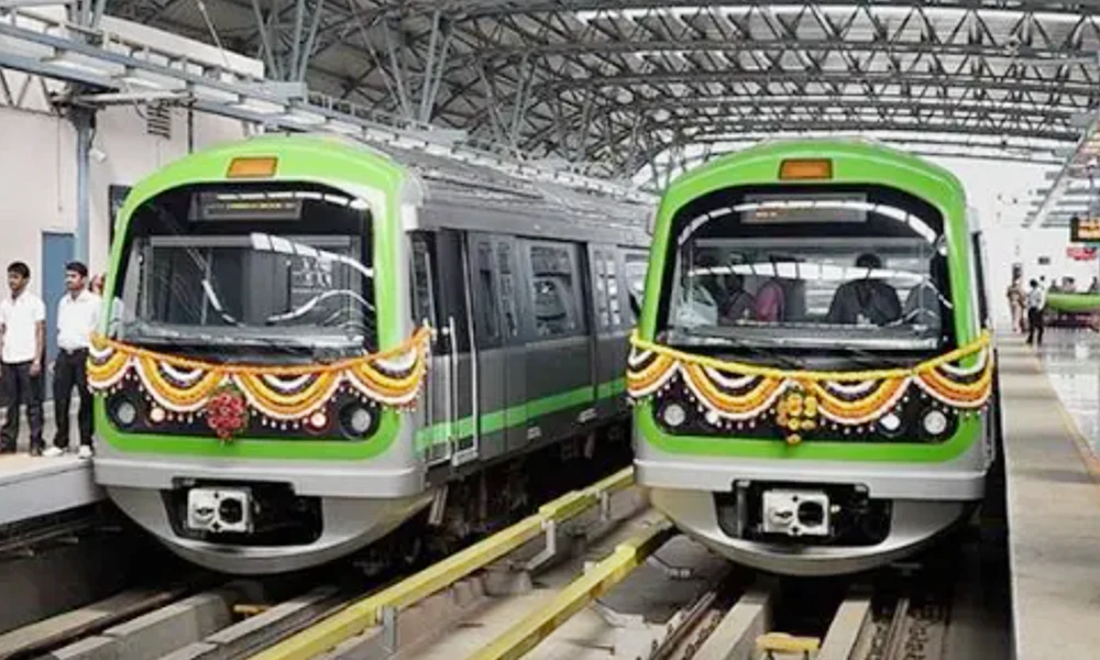 Namma Metro trains in Bangalore