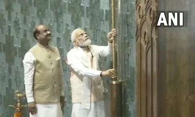 PM Modi places sacred Sengol