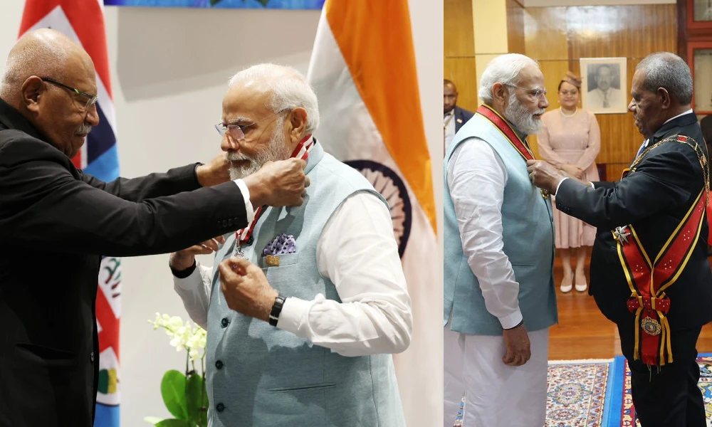 PM Narendra Modi has been conferred with the highest honours by Fiji and Papua New Guinea