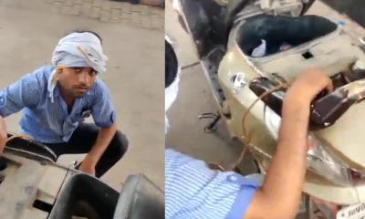 Petrol pump attendant retrieves petrol out of scooter For giving 2000 RS note in Uttar Pradesh