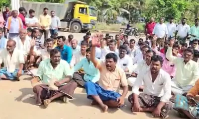 Protest from MP Renukacharya supporters in honnali