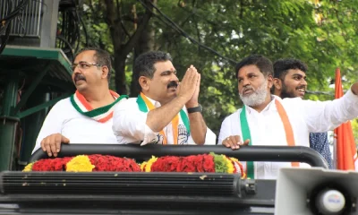 Congress candidate Puttanna campaigned in Rajajinagar