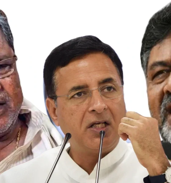 Randeep Surjewala entry into DK shivakumar and Siddaramaiah