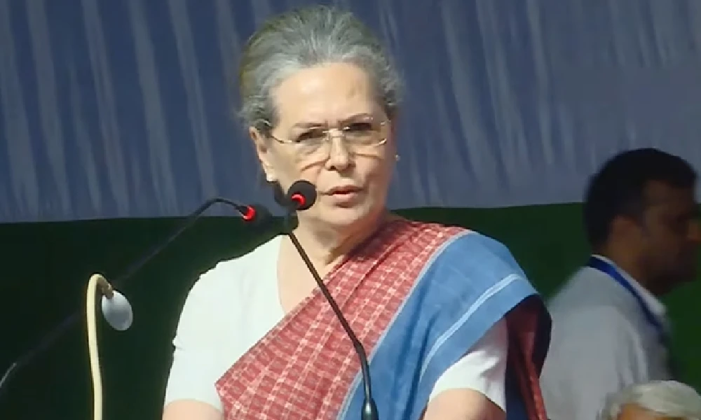 Former Congress president Sonia Gandhi thanked the people of Karnataka for electing Congress