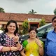 Srinivas Hebbar and family voting in yellapura