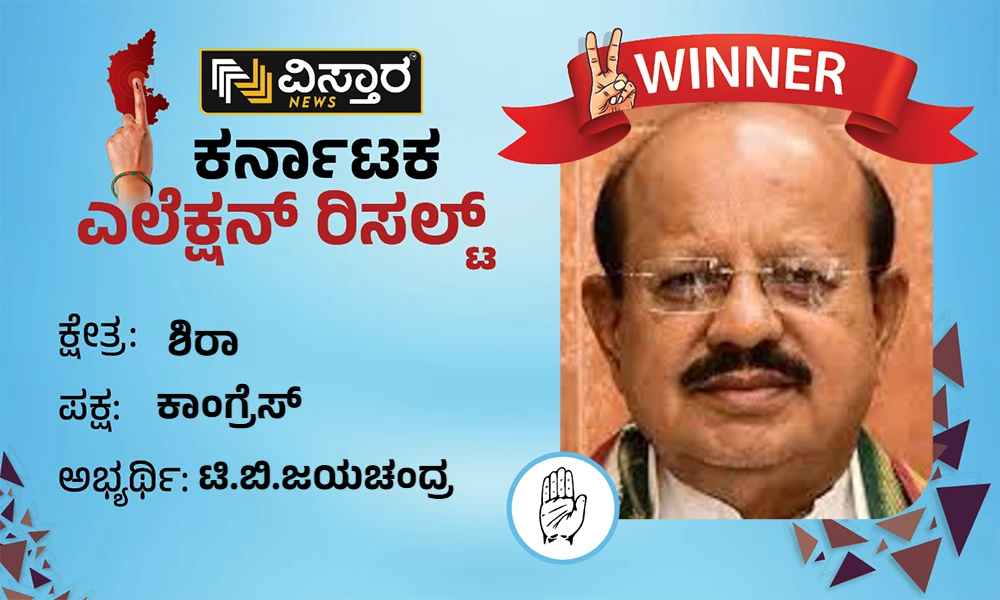 Sira Assembly Election Results winner T B Jayachandra
