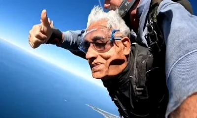 70-year-old Chhattisgarh minister goes skydiving in Australia, Video Goes Viral