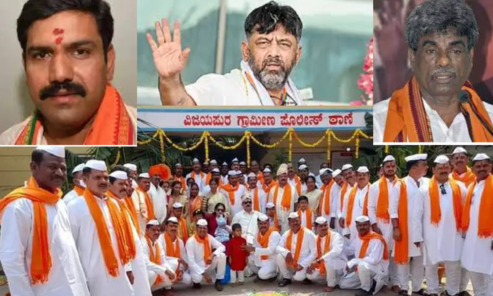 saffronisation-issue: BJP leaders BY Vijayendra, Kota Srinivas poojari redicules DK Shivakumar statement