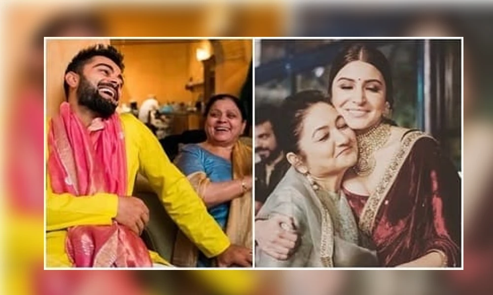 Virat Kohli posted a touching tribute To mother Saroj and wife Anushka on Mother's Day