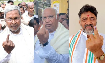 Here are the photos of Congress leaders including Mallikarjun Kharge, DK Shivakumar, Siddaramaiah and others