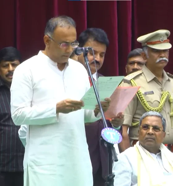 dinesh gundurao oath taking in rajbhavan 2023