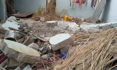 house-collapse near Kanakagiri: woman and new born child dead