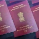 diplomatic passport in maroon colour