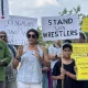 support on wrestlers protest
