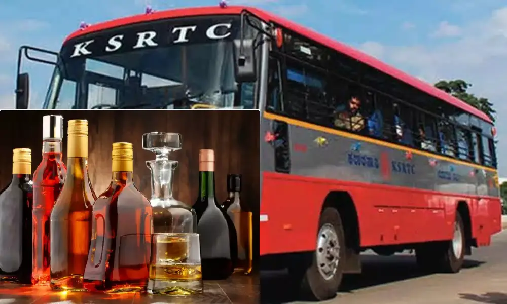 Alcohol in KSRTC Bus