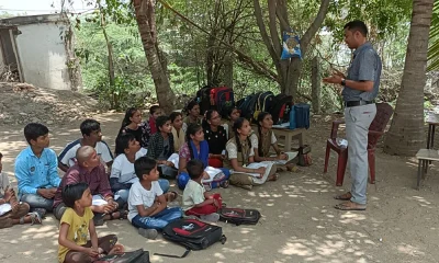 Children Learning Outside After School Seized In Ballari