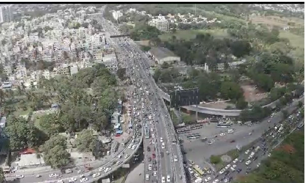 Bangalore Traffic Drone Camera video