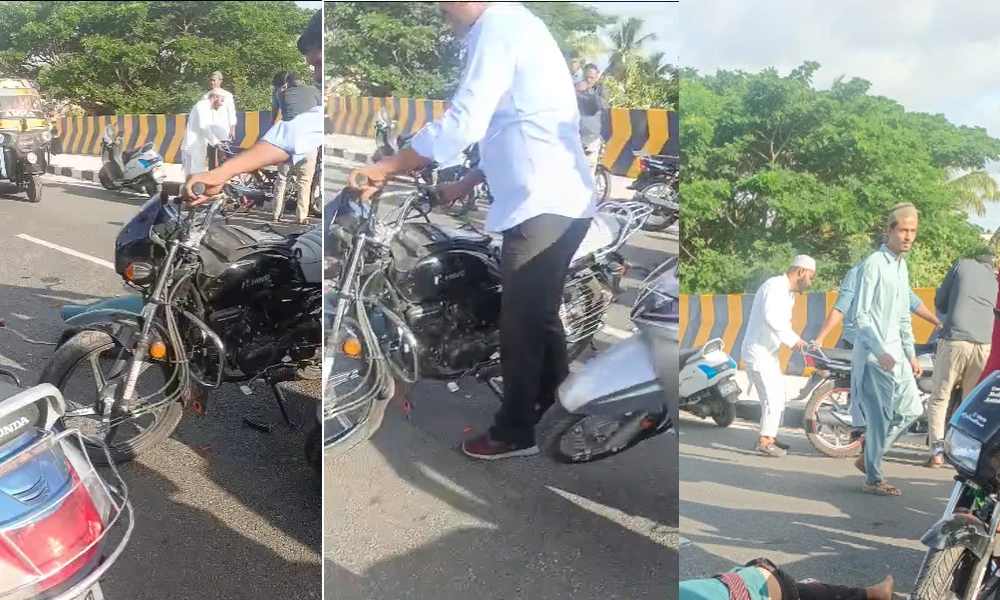 Bike Accident in chikbalapura