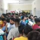 People gathered at hospital for blood donation