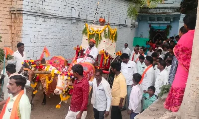 Bullock cart procession in Shahabad